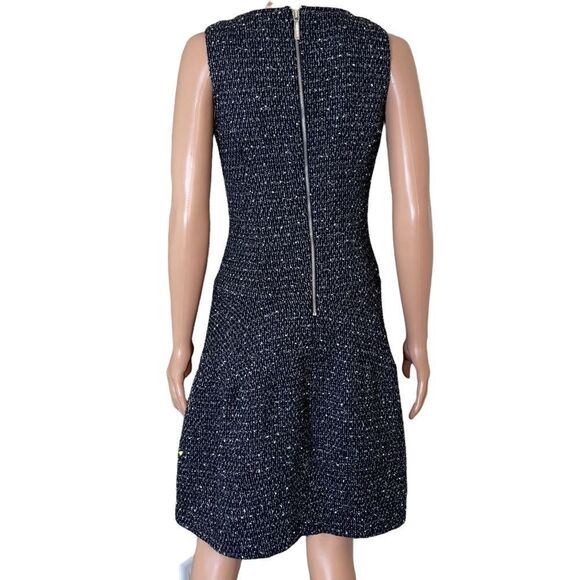 Michael Michael dress Black/White Print geometric pattern fit flare career SZ 2 - Picture 5 of 9